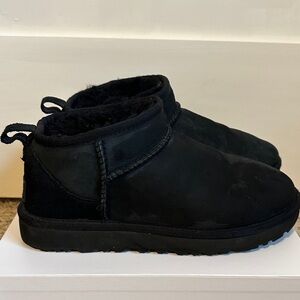 UGG Black Suede Ankle Boots